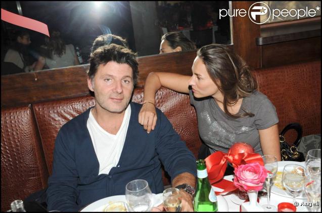 Vanessa Demouy et son mari Philippe Lellouche chez Castel, le 16 septembre 2009, lors de la soirée de la maison Mumm