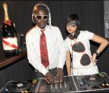 Les DJ chez Castel, le 16 septembre 2009, lors de la soirée de la maison Mumm