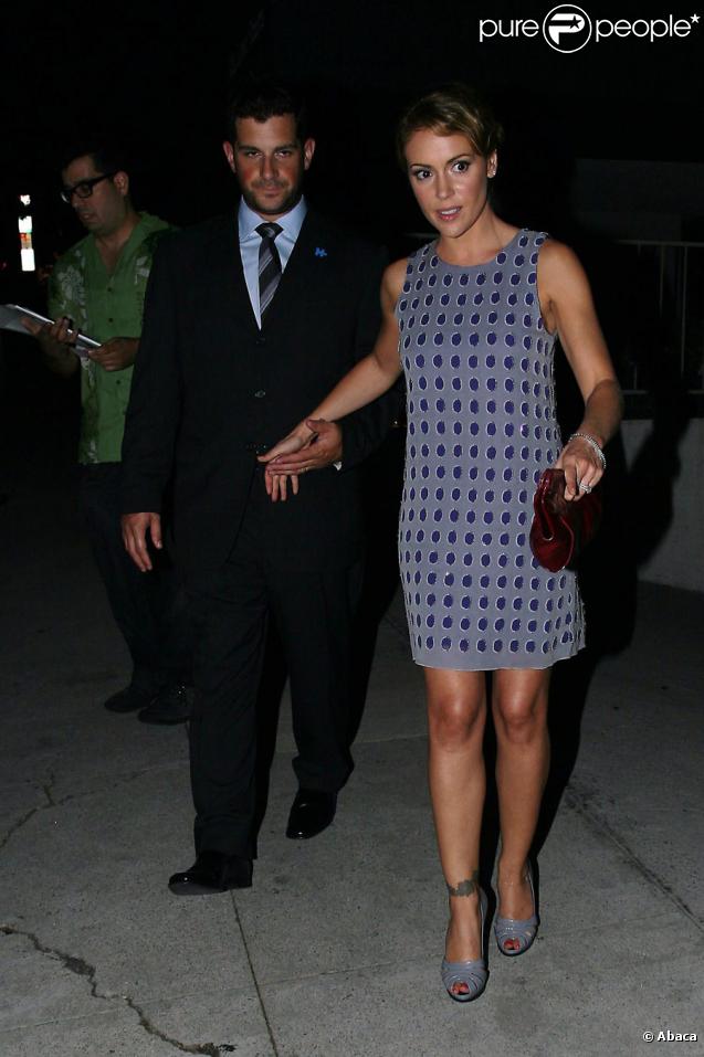 Alyssa Milano et son mari à la soirée Enterainment Weekly & Women in Films à Los Angeles le 17 septembre 2009