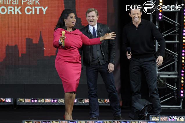 Hugh Jackman et Daniel Craig, invité de l'émission d'Oprah Winfrey à New York le 18 septembre 2009
