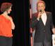 Michel Drucker a fait la surprise à Anne Roumanoff de venir lui remettre un DVD de diamant, le jeudi 10 septembre