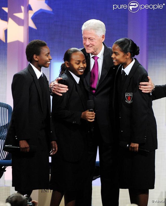 Bill Clinton accueille Matt Damon lors de la 5e Clinton Global Initiative