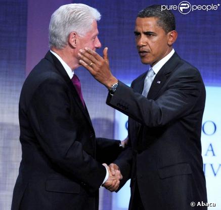 Barack Obama encourage Bill Clinton...