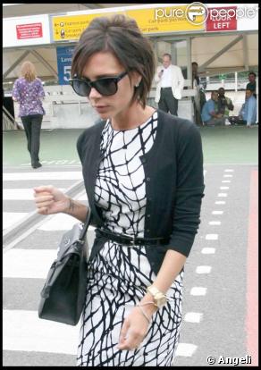 Victoria Beckham, à l'aéroport d'Heathrow. 23/09/09