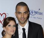 Tony Parker et son épouse Eva Longoria à Paris le 21 septembre 2009