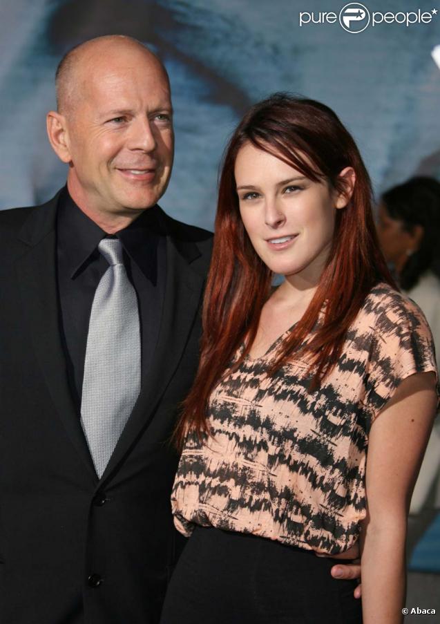 Bruce Willis et sa fille Rumer à la première internationale de Surrogates au El Capitan Theatre à Hollywood, le 24 septembre 2009