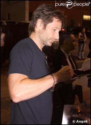 David Duchovny arrive au Jimmy Kimmel Show à Los Angeles le 22 septembre 2009