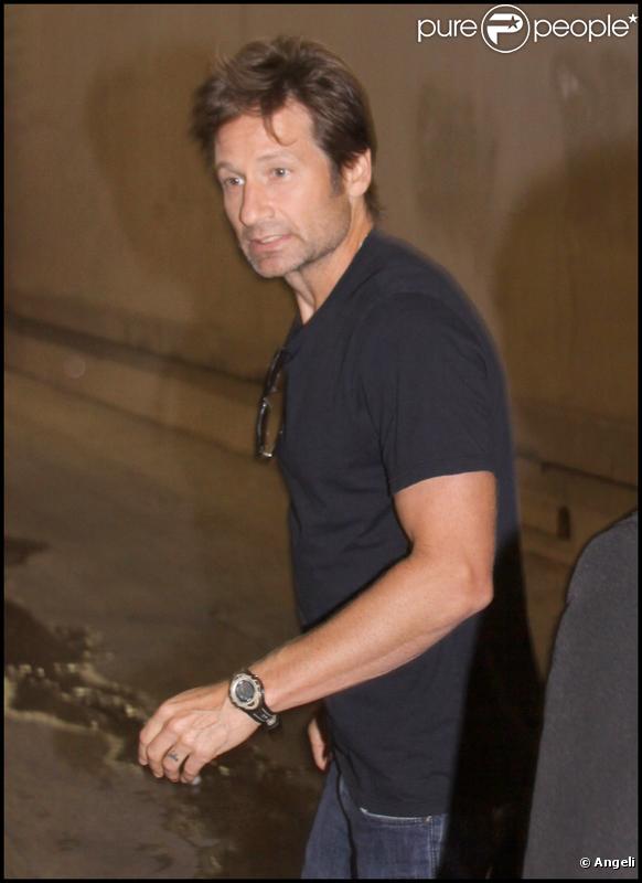 David Duchovny arrive au Jimmy Kimmel Show à Los Angeles le 22 septembre 2009