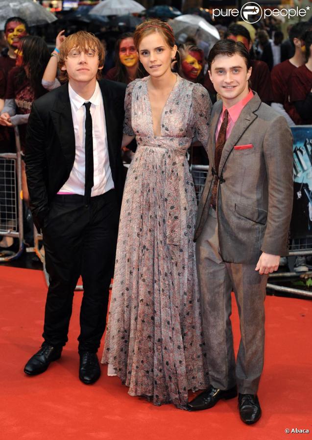 Rupert Grint, Daniel Radcliffe et Emma Watson