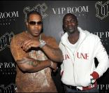 Busta Rhymes et Akon à l'anniversaire de Jean Roch (VIP Room de Paris, 3 octobre 2009)
