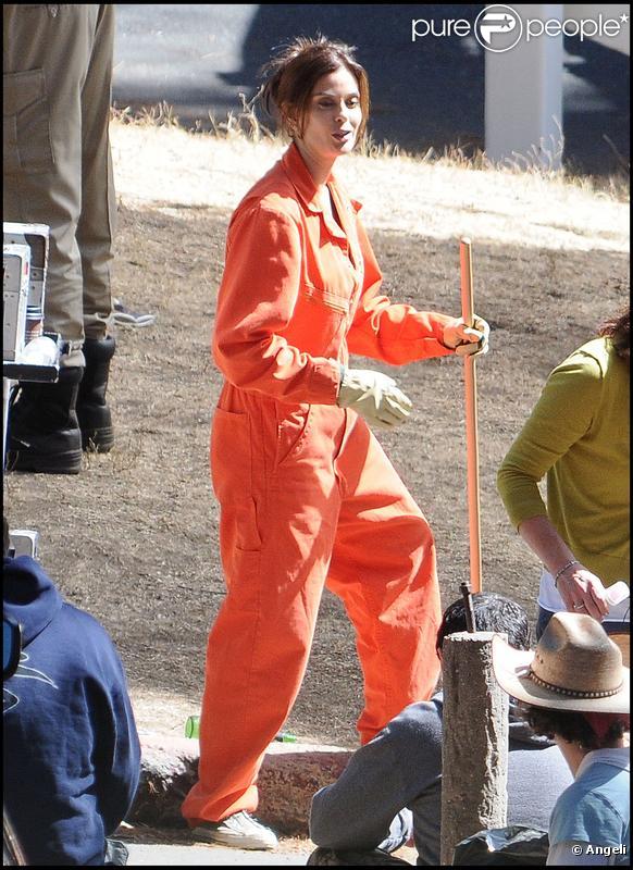 Teri Hatcher et Dana Delany sur le tournage de Desperate Housewives dans Griffith Park à Los Angeles le 5 octobre 2009