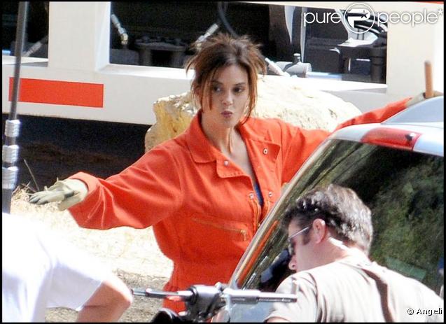 Teri Hatcher et Dana Delany sur le tournage de Desperate Housewives dans Griffith Park à Los Angeles le 5 octobre 2009
