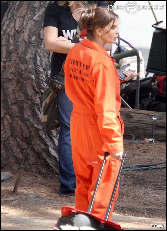 Teri Hatcher et Dana Delany sur le tournage de Desperate Housewives dans Griffith Park à Los Angeles le 5 octobre 2009