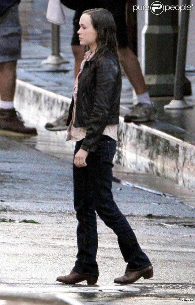 Leonardo DiCaprio et Ellen Page sur le tournage d' Inception , de Christopher Nolan, en septembre 2009, à Los Angeles !