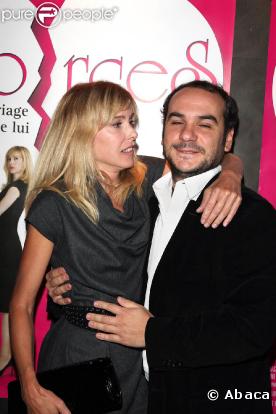 Pascale Arbillot et François-Xavier Demaison, lors de l'avant-première de  Divorces ! , dans l'enceinte de l'Elysée Biarritz, à Paris, le 8 octobre 2009 !