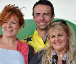 Eva Darlan, Mathieu Gonnet et Valérie Damidot lors du 16ème trophée annuel Epona à Cabourg le 10 octobre 2009
