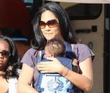 Kimora Lee et son fils Kenzo sur le tournage de sa série réalité 