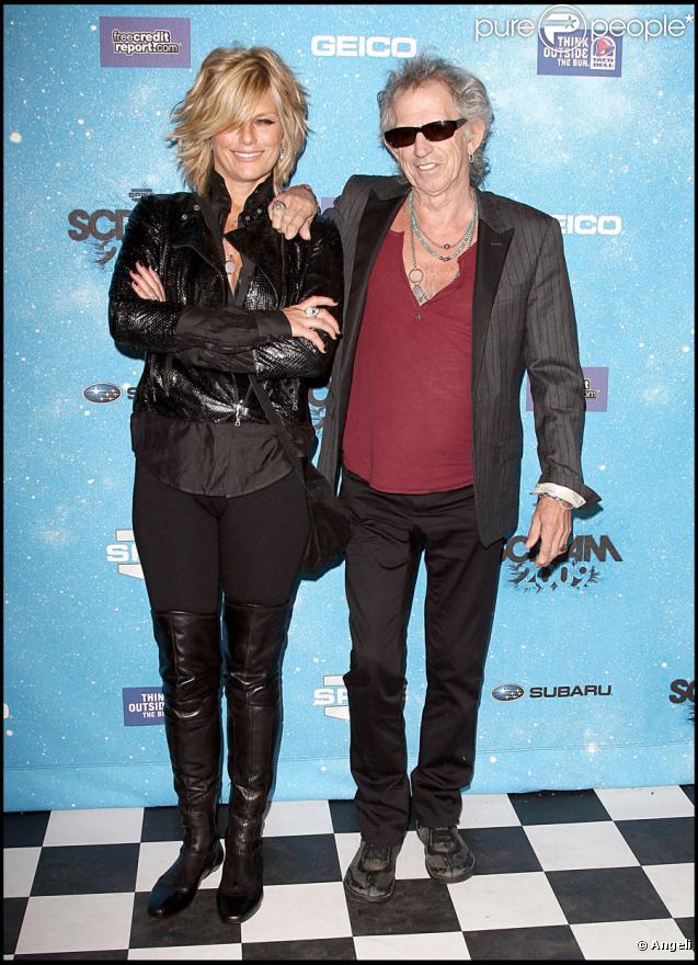 Patti Hansen et Keith Richards lors de la cérémonie des Scream Awards 2009 de Spike TV à Los Angeles le 17 octobre 2009