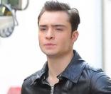 Ed Westwick sur le tournage de la saison 3 de  Gossip Girl , le 19 octobre 2009