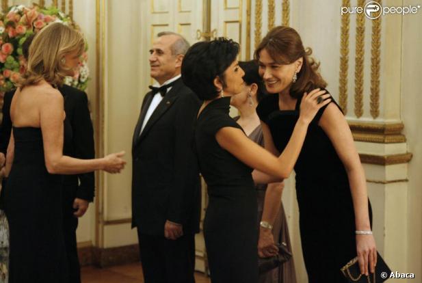 Carla Bruni et Rachida Dati en mars 2009.