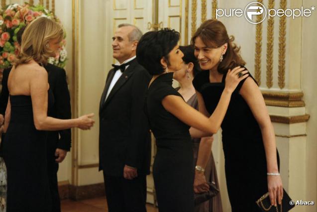 Carla Bruni et Rachida Dati en mars 2009.