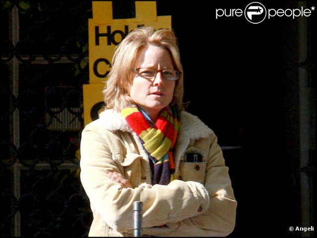 Jodie Foster sur le tournage de The Beaver, à New York. 20/10/09