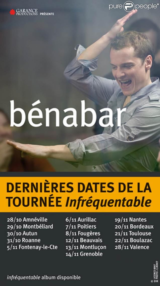 Bénabar reprend son  Infréquentable Tour 