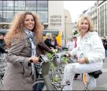 Myriam Seurat et Fabienne Amiach au Green Ride de Paris (25 octobre 2009)