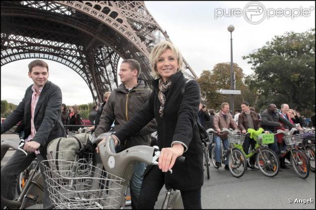Evelyne Dhéliat au Green Ride de Paris (25 octobre 2009)