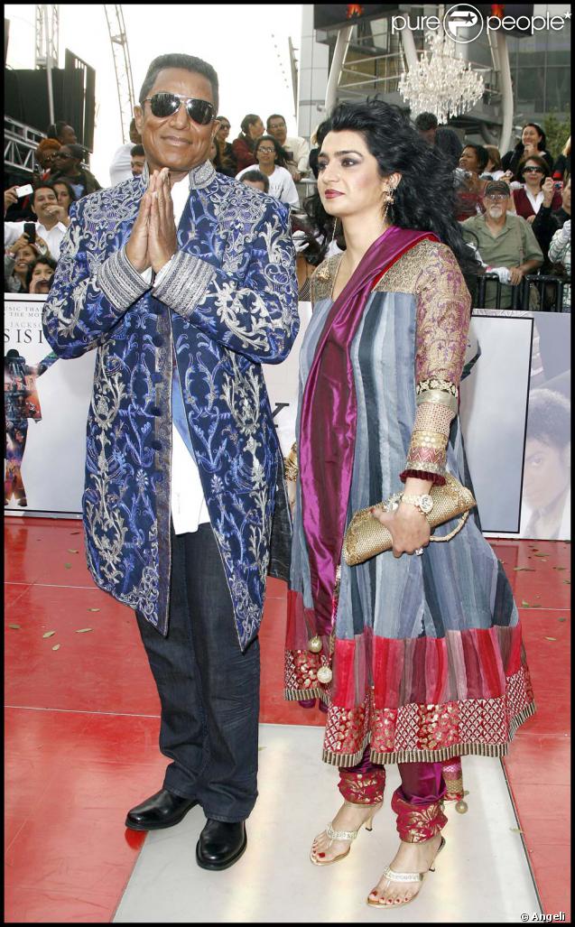 Jermaine Jackson et son épouse Halima Rashid à l'avant-première de This is it à Los Angeles, le 27 octobre 2009 !