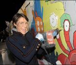 Alessandra Sublet, à l'occasion de la Demolition Party organisée par la marque LG pour le lancement de ses nouveaux écrans plats, à l'Esplanade de la Dafense, à Paris, le 27 octobre 2009 !