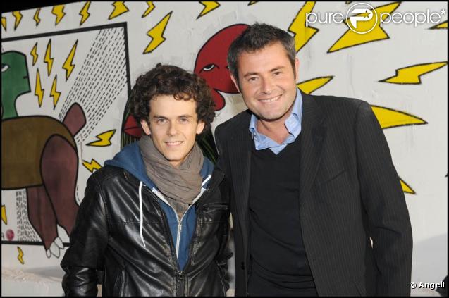 Michaël Gregorio et Jérôme Anthony, à l'occasion de la Demolition Party organisée par la marque LG pour le lancement de ses nouveaux écrans plats, à l'Esplanade de la Dafense, à Paris, le 27 octobre 2009 !
