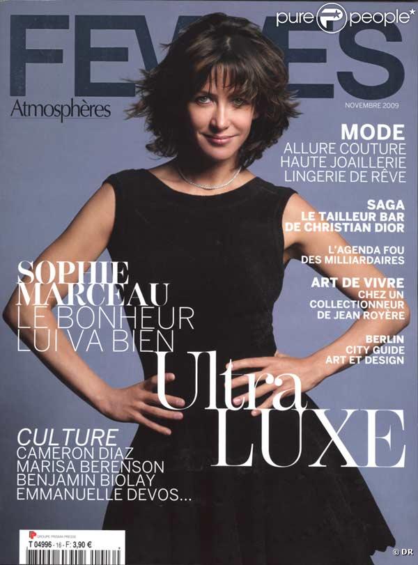 Sophie Marceau en couverture de FEMMES