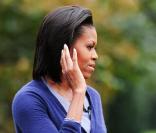 Michelle Obama dans les jardins de la Maison Blanche le 29 octobre 2009 