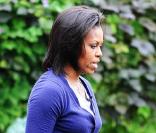 Michelle Obama dans les jardins de la Maison Blanche le 29 octobre 2009 
