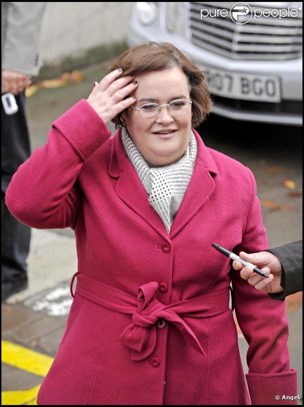 Susan Boyle à la sortie d'un studio à Londres le 03/11/09