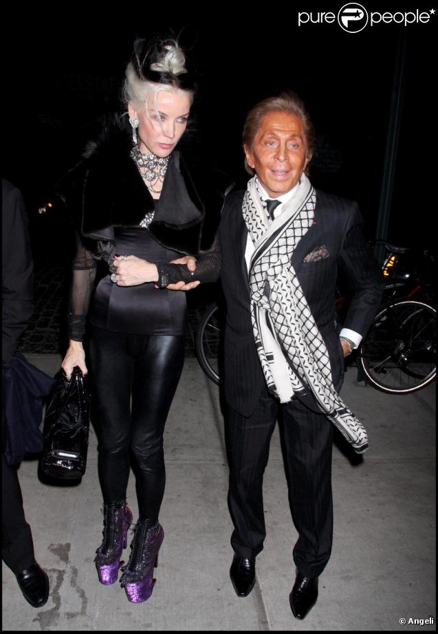 Valentino et Daphne Guinness lors de la soirée pour la sortie du dvd Valentino : The Last Emperor à New York le 3 novembre 2009