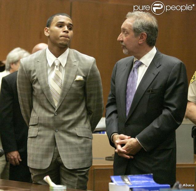 Chris Brown lors de l'audience