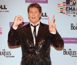 David Hasselhoff, venu lui aussi remettre un prix, n'a pas manqué d'humour lors du photocall !