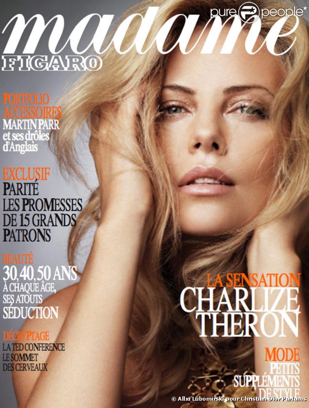 La couverture de Madame Figaro du 7 novembre 2009 avec Charlize Theron
