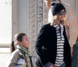 Iman Bowie et sa fille Alewandria Zahra à la sortie de l'école à New York le 8/11/09