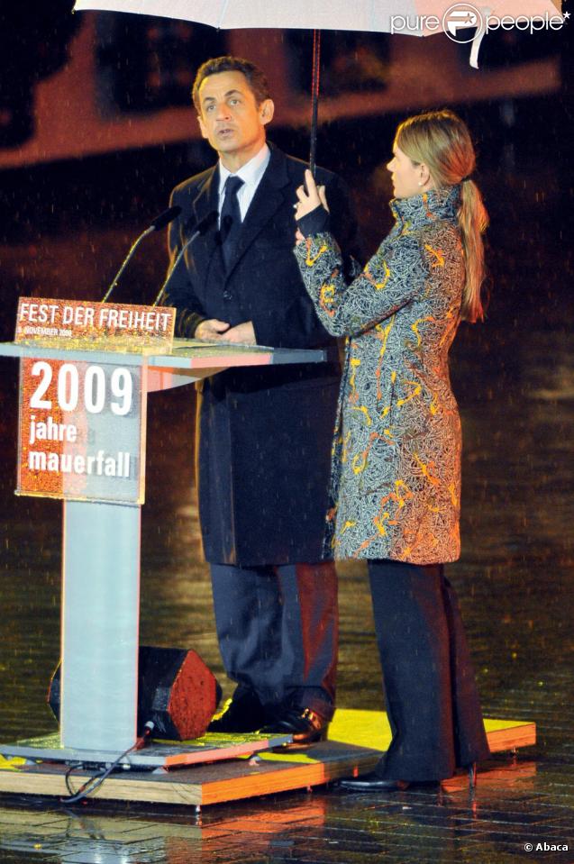 Nicolas Sarkozy lors des 20 ans du Mur de Berlin