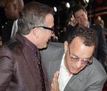 Robin Williams et Tom Hanks lors de la première du film Papy-Sitter (Old Dogs) à Hollywood le 9 novembre 2009