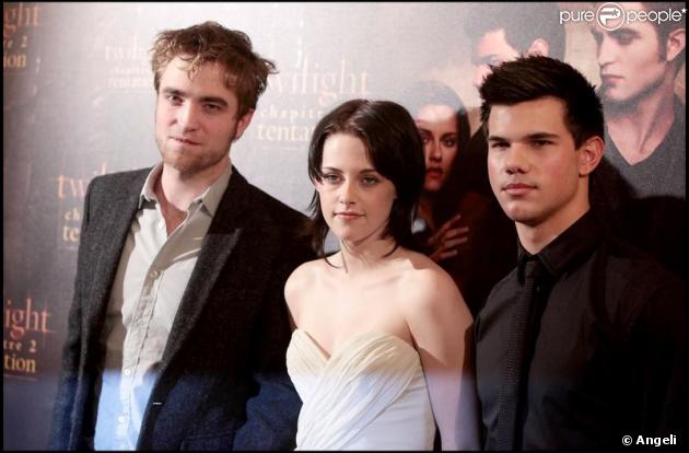 Robert Pattinson, Kristen Stewart et Taylor Lautner 