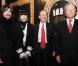 Stéphane Rolland, Chantal Thomass, Jacques Hintzy et Georges Delletrez au garde-à-vous : en rouge et noir !