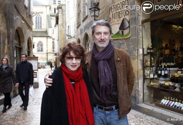 Le comédien Antoine de Caunes et l'actrice Judith Magre, venus présenter  La folle histoire d'amour de Simon Askenazy , au Festival de Sarlat, le 14 novembre 2009.