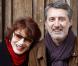 Le comédien Antoine de Caunes et l'actrice Judith Magre, venus présenter  La folle histoire d'amour de Simon Askenazy , au Festival de Sarlat, le 14 novembre 2009.