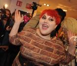 Beth Ditto était hier soir l'invitée d'honneur du BHV pour activer les illuminations de Noël 2009 conçues par Jean-Charles de Castelbajac.