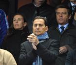 Eric Besson dans les tribunes du Stade de France, à l'occasion du match France - Irlande, le 18 novembre 2009, à Saint-Denis.