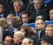 Nicolas Sarkozy dans les tribunes du Stade de France, à l'occasion du match France - Irlande, le 18 novembre 2009, à Saint-Denis.